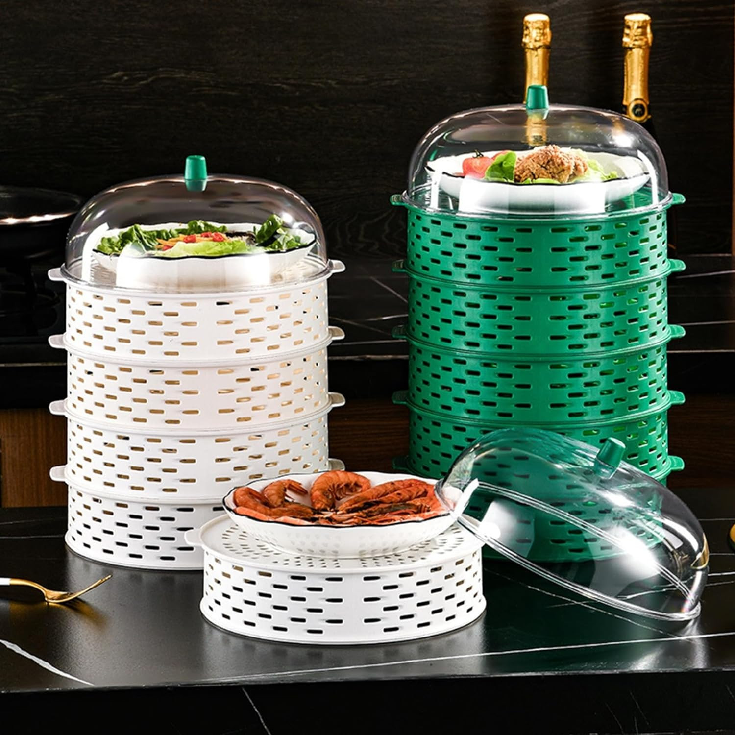 Multifunctional Rotating 5/4 layer  Vegetable Rack